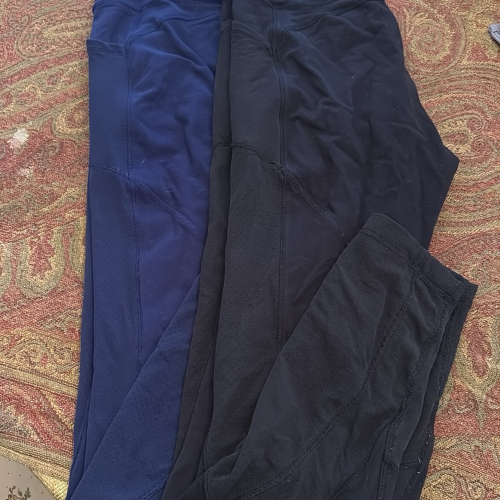 Black and Blue Leggings LULULEMON